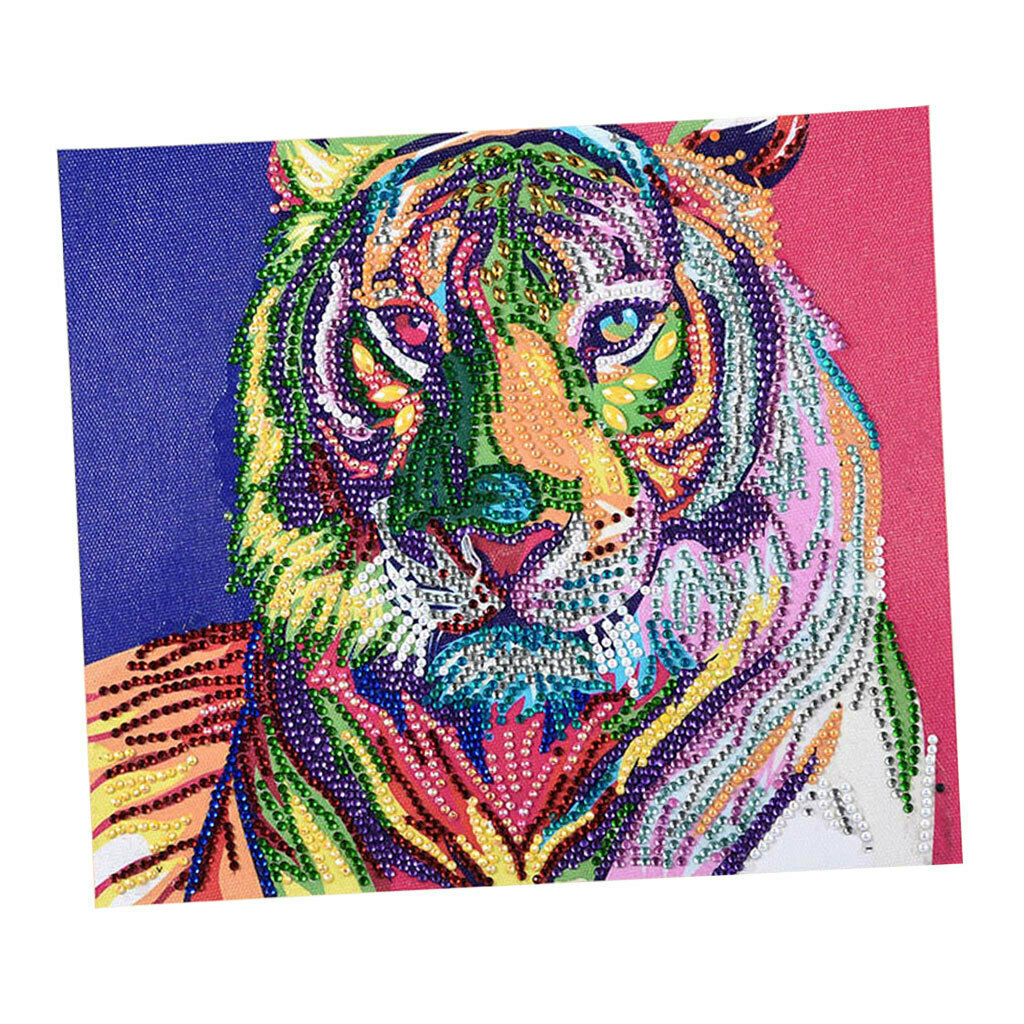5D DIY Tiger Special-Shaped Diamond Painting Cross Stitch Diamond Mosaic Craft
