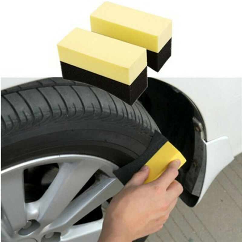 Auto Wheels Brush Sponge Tools Applicator Tire Hub Cleaning Waxing Polishing DD
