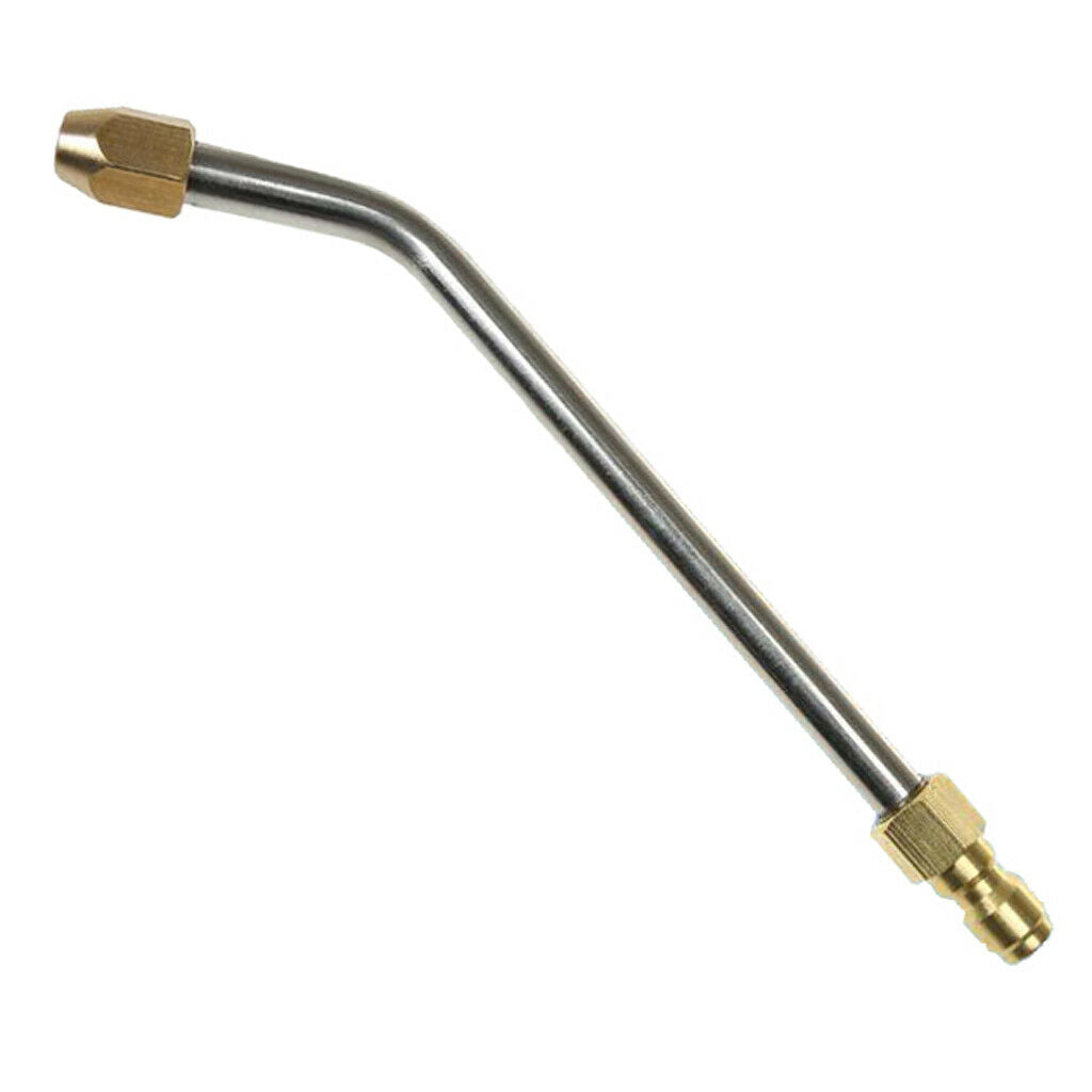 2pcs Stainless Steel Angled Lance Extension Metal Pole Car Cleaning Tools