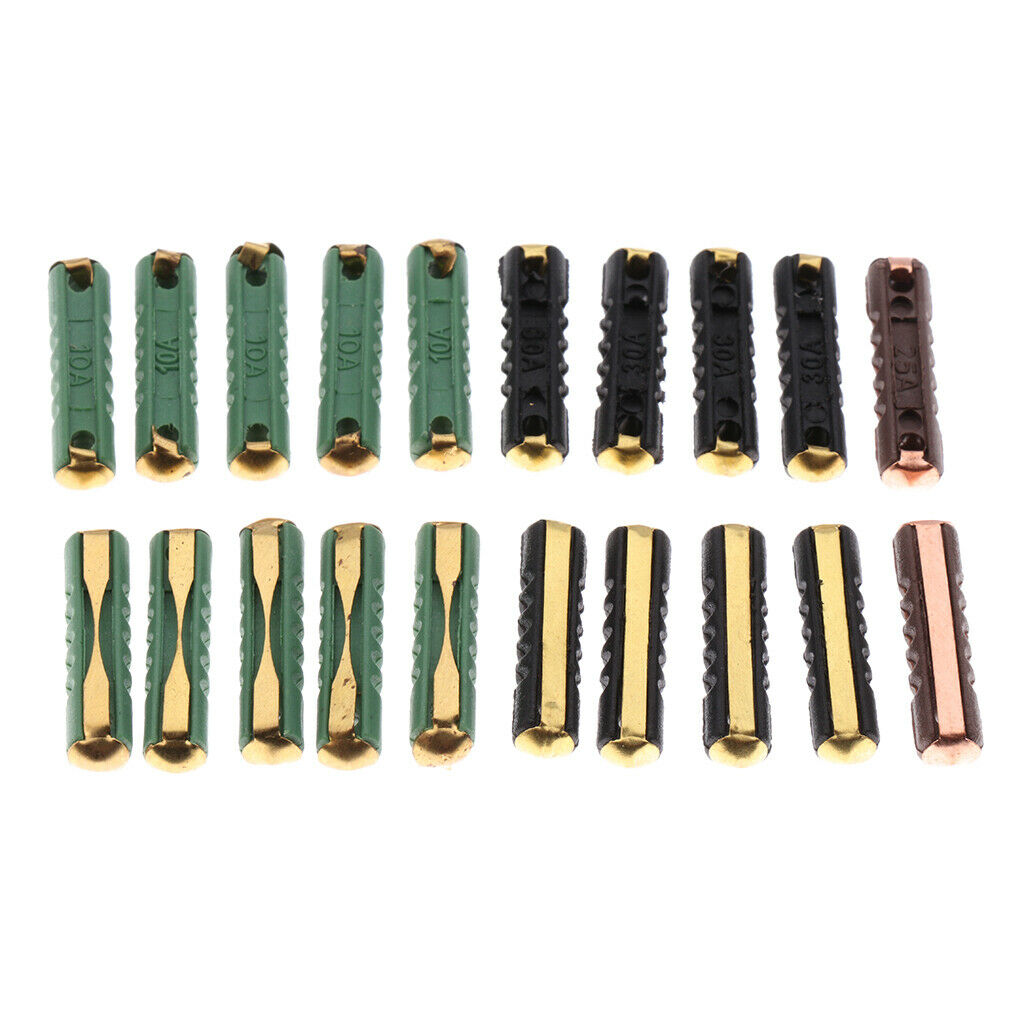 20 Pieces European Ceramic Tube Fuse 8A 16A 25A 23mmx5mm Assortment Kit