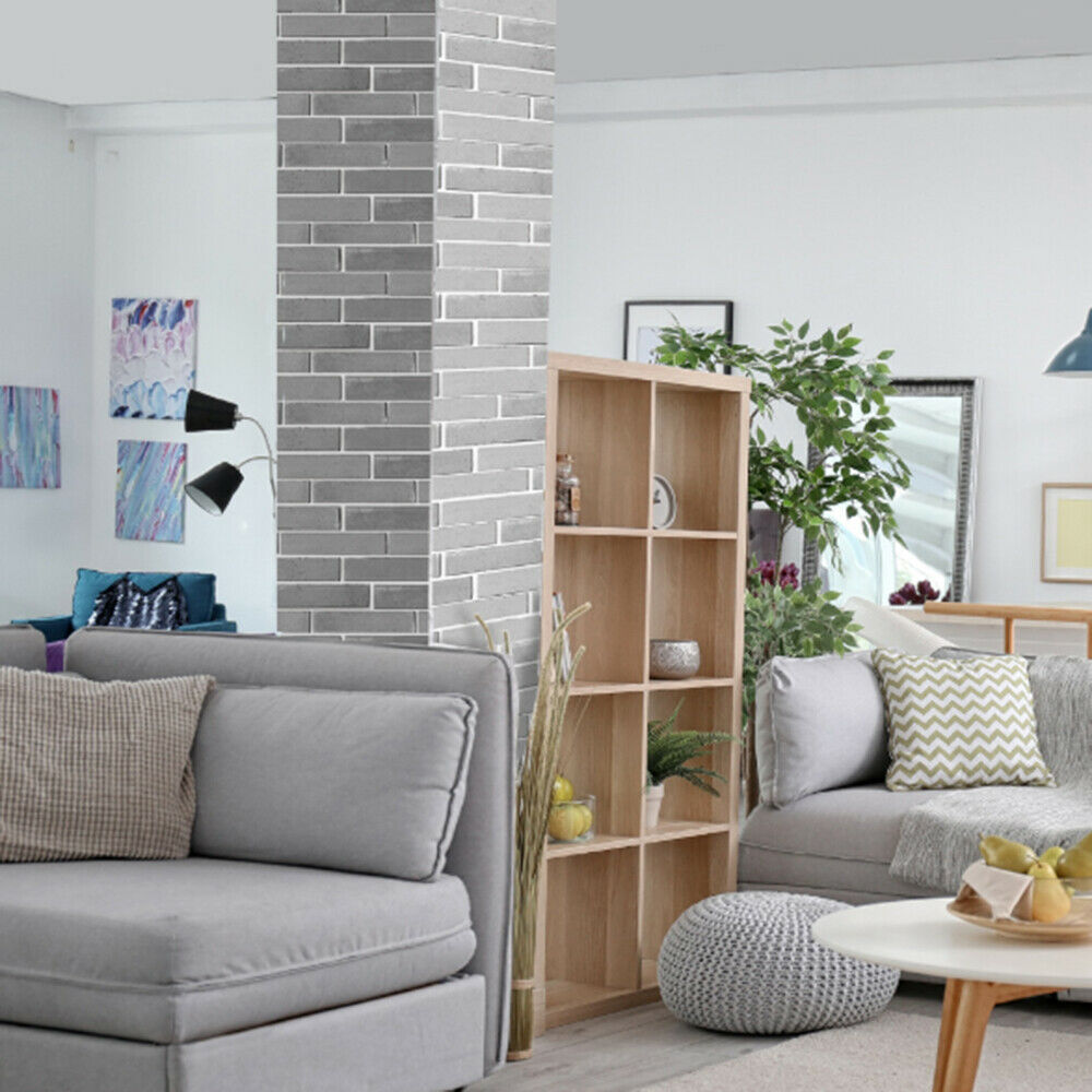 7Pcs/Set Self-Adhesive Wallpaper DIY Waterproof Brick Pattern Wall Stickers Art