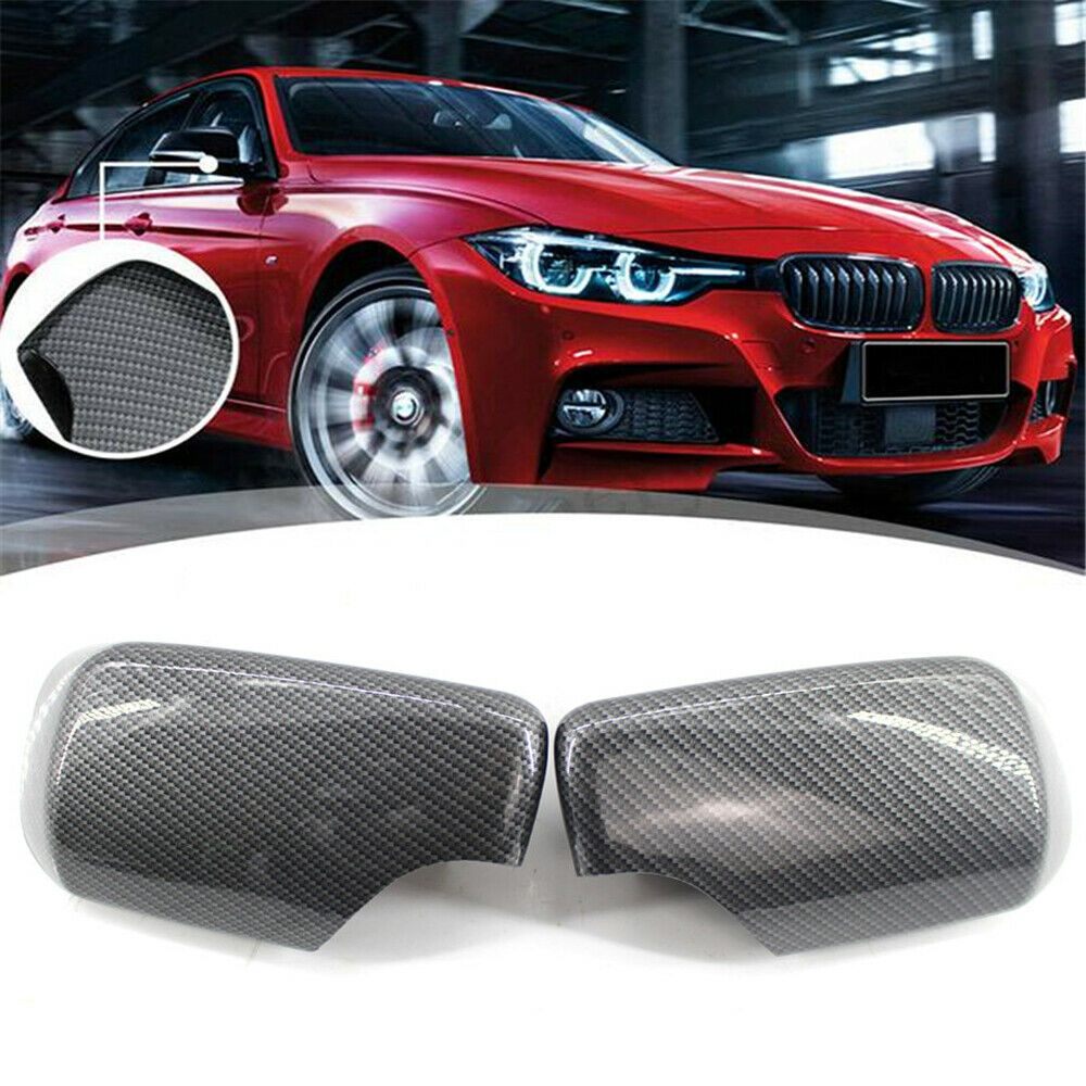 For 1998-2005 BMW E46 3 Series Door Wing Mirror Covers Caps Carbon Fiber Style