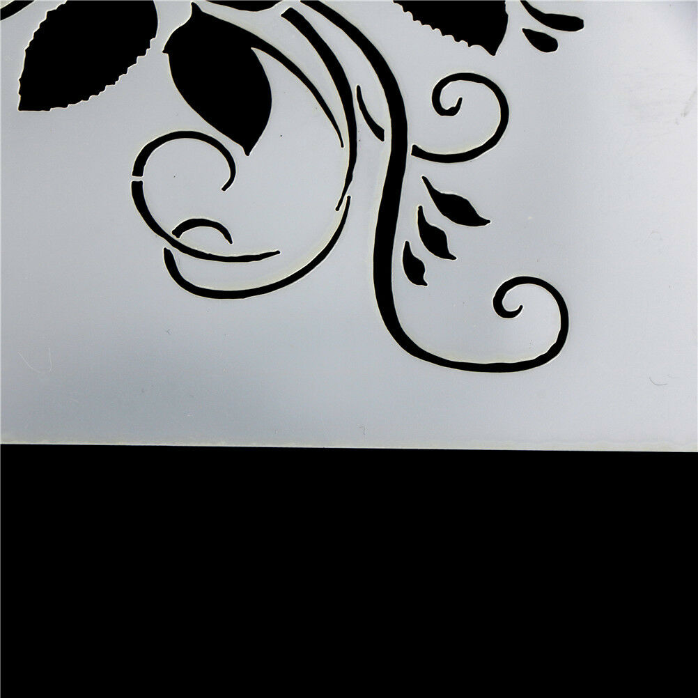2x Rose Cake Stencils Cookie Mold Coffee Mold Pastry Tools Wedding Cake D.l8