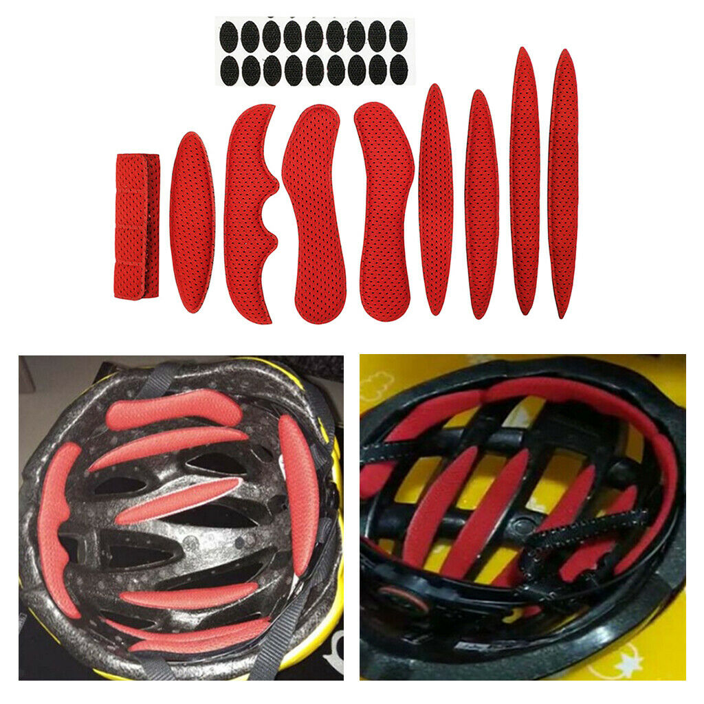10x Cycling Helmet Pads Cushion Bike Helmet Padding Lining Shockproof Helmet