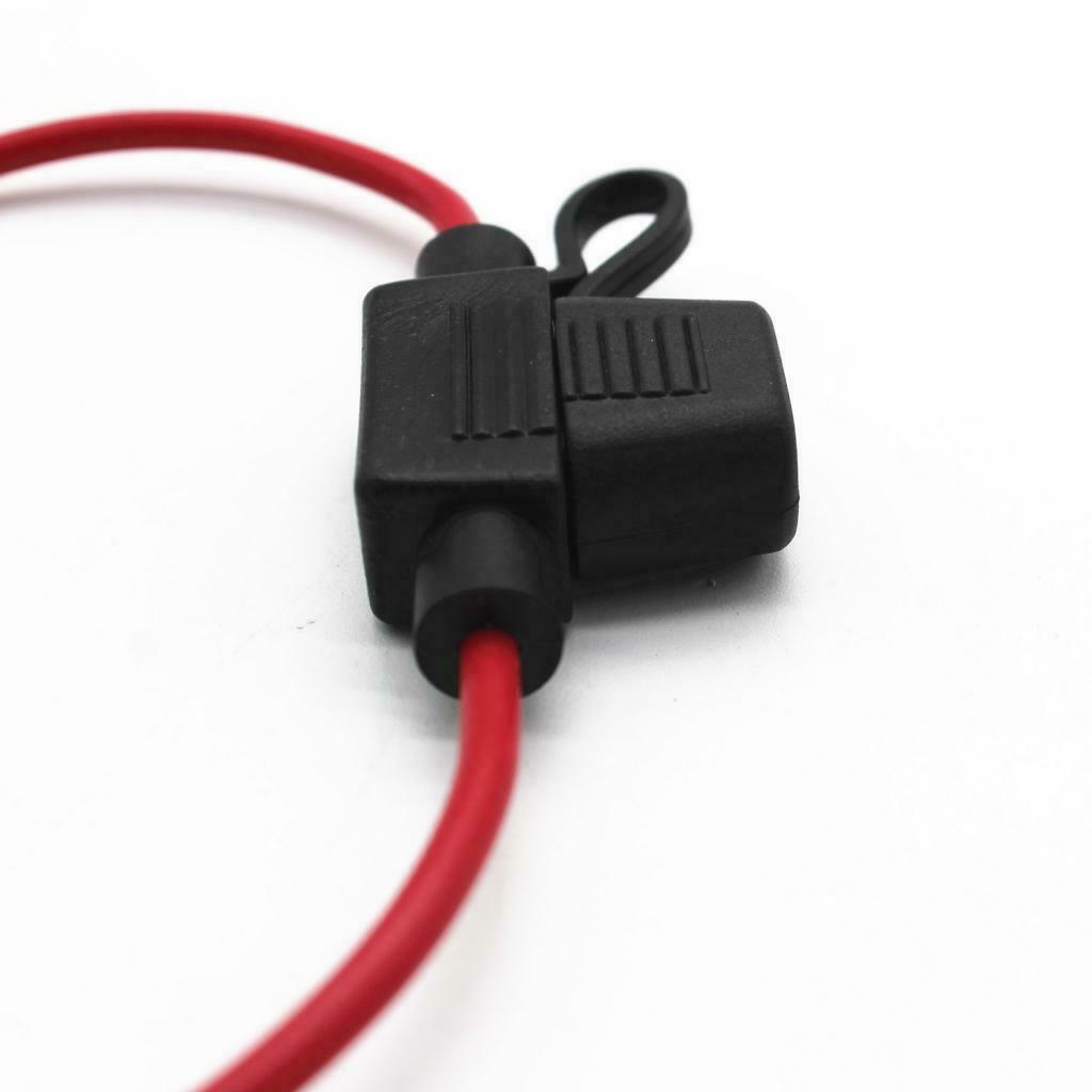 In-line Fuse Holder Mini Blade Fuse Holder with 14AWG Cable DC 12V for Car