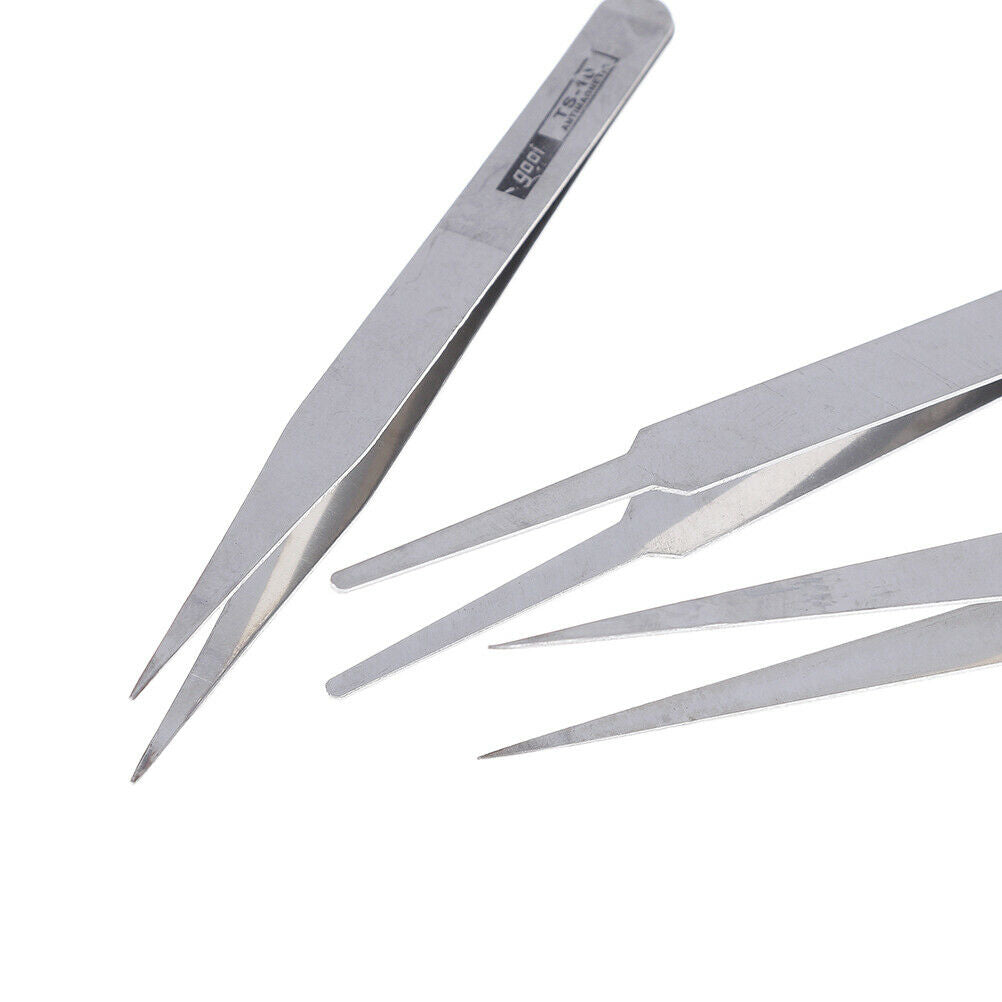 6Pcs all purpose precision tweezer set stainless steel anti static tool k.l8