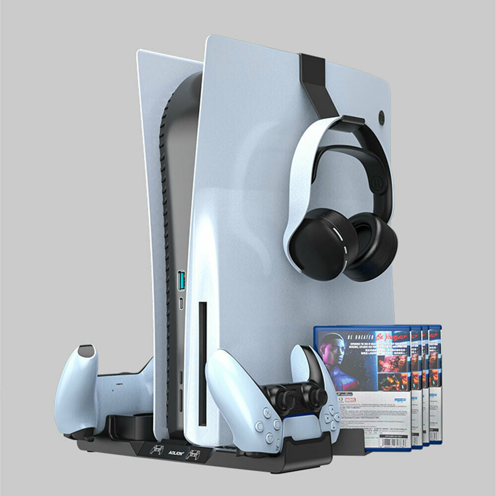 PS5 Controller Charger Dock Stand Earphone Disc Storage Bracket For PlayStation5