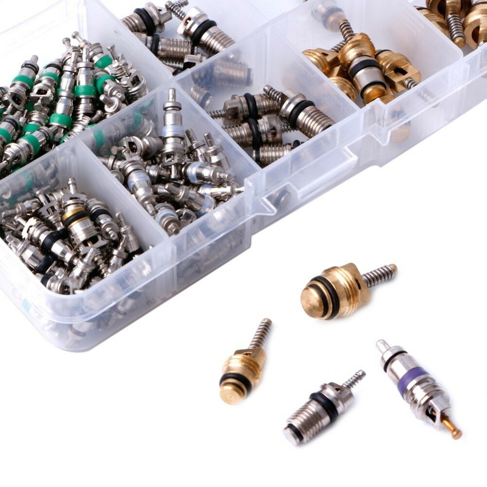 134pcs 9 kinds Of Assortment A/C Conditioning Valve Core R134 Kit Assortment Kit