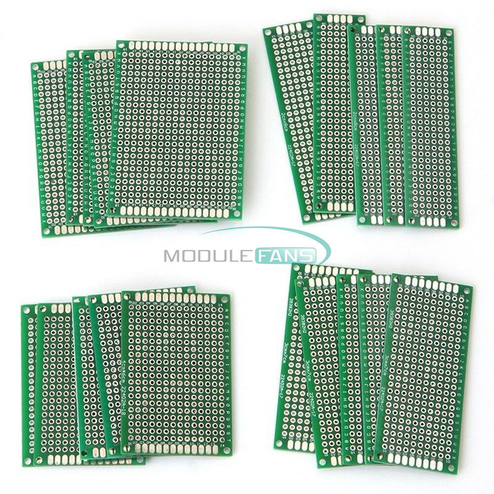 20Pcs Prototype PCB Double Side Tinned breadBoard 5x7 4x6 3x7 2x8CM Each 5Pcs