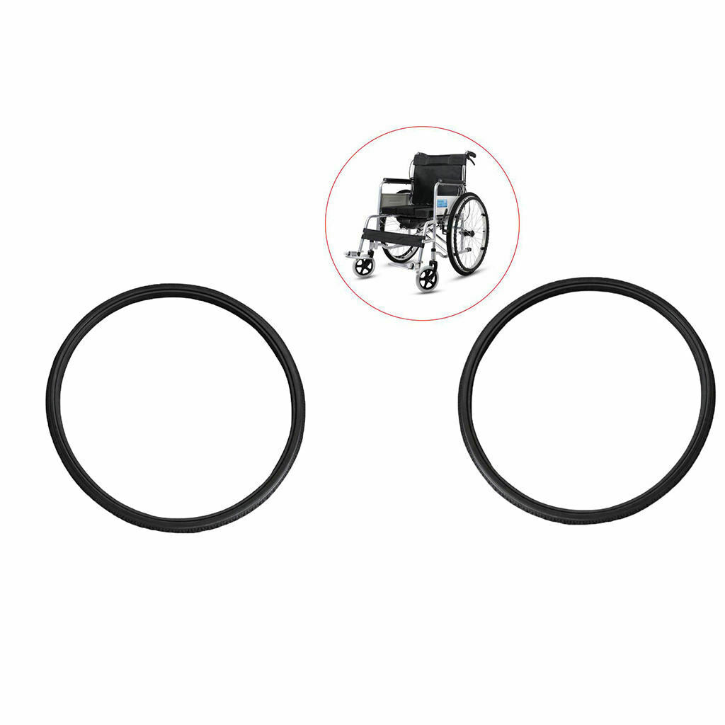 2pcs  Wheelchair Street Tire for Most Standard 24x1-3/8" Wheel Chair