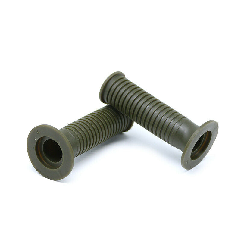 1" 25mm Retro Cafe Racer Universal Dark Green Rubber Anti-slip Handle Hand Grip