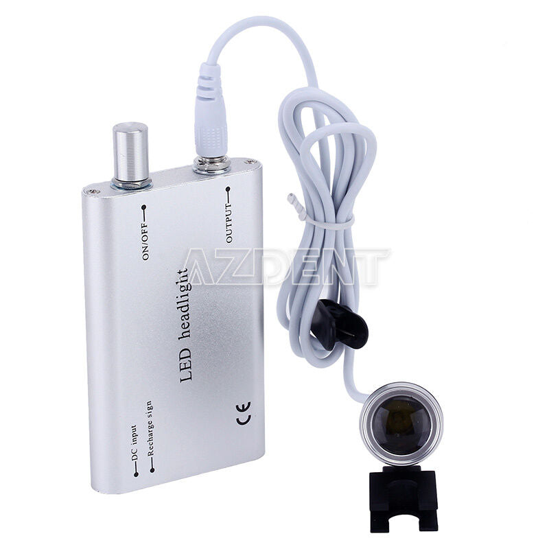 Portable LED Head Light Lamp+Surgical 3.5X Dental Medical Binocular Loupe AZDENT