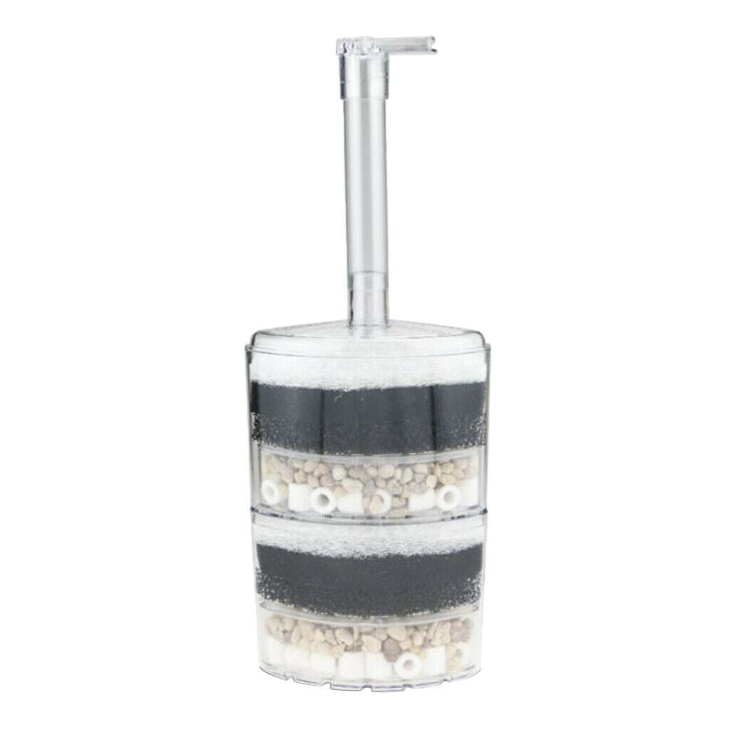 Submersible Aquarium Internal Air Pump Filter Fish Tank Sponge Two Layer