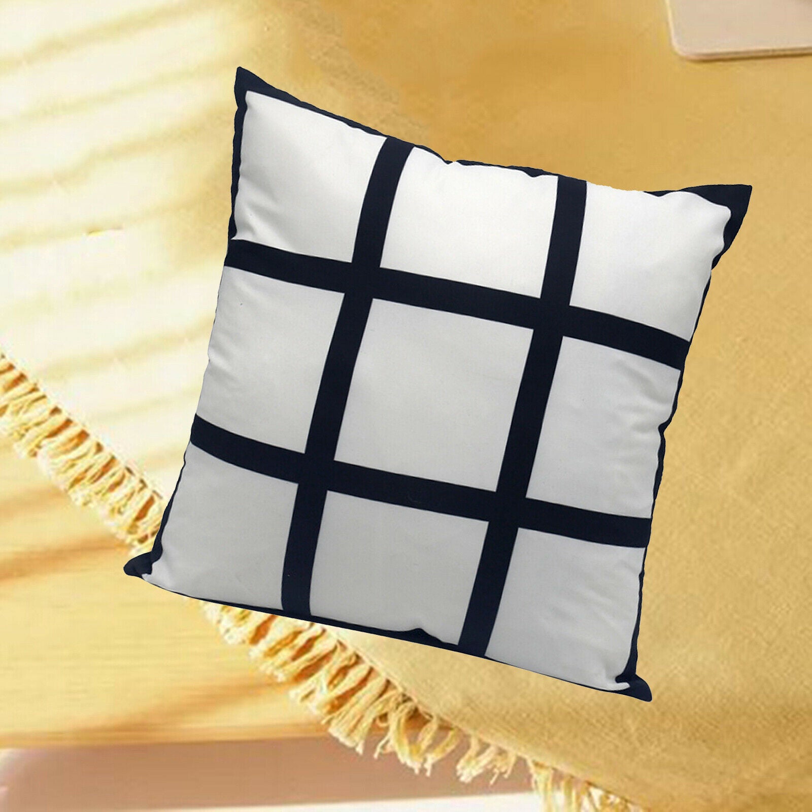 10 Pieces Sublimation Blanks Panel Pillow Case Square Car Chair Cushion Case