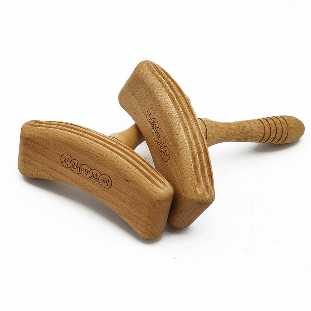 2pcs Wood Gua sha Massage Tool Massager for Release Pain Myofascial Release