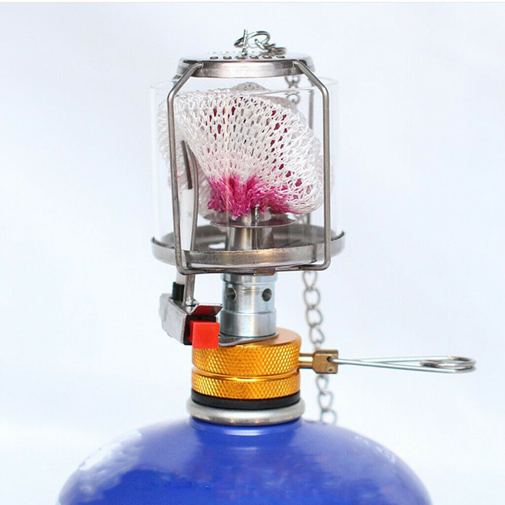 Gas Lantern Tent Propane Fuel Lamp Picnic Hanging Light with 10 Mantle Hard Case