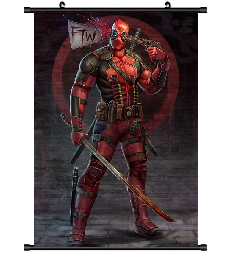 3694 Anime SuperHero Deadpool Wade wilson wall Poster Scroll