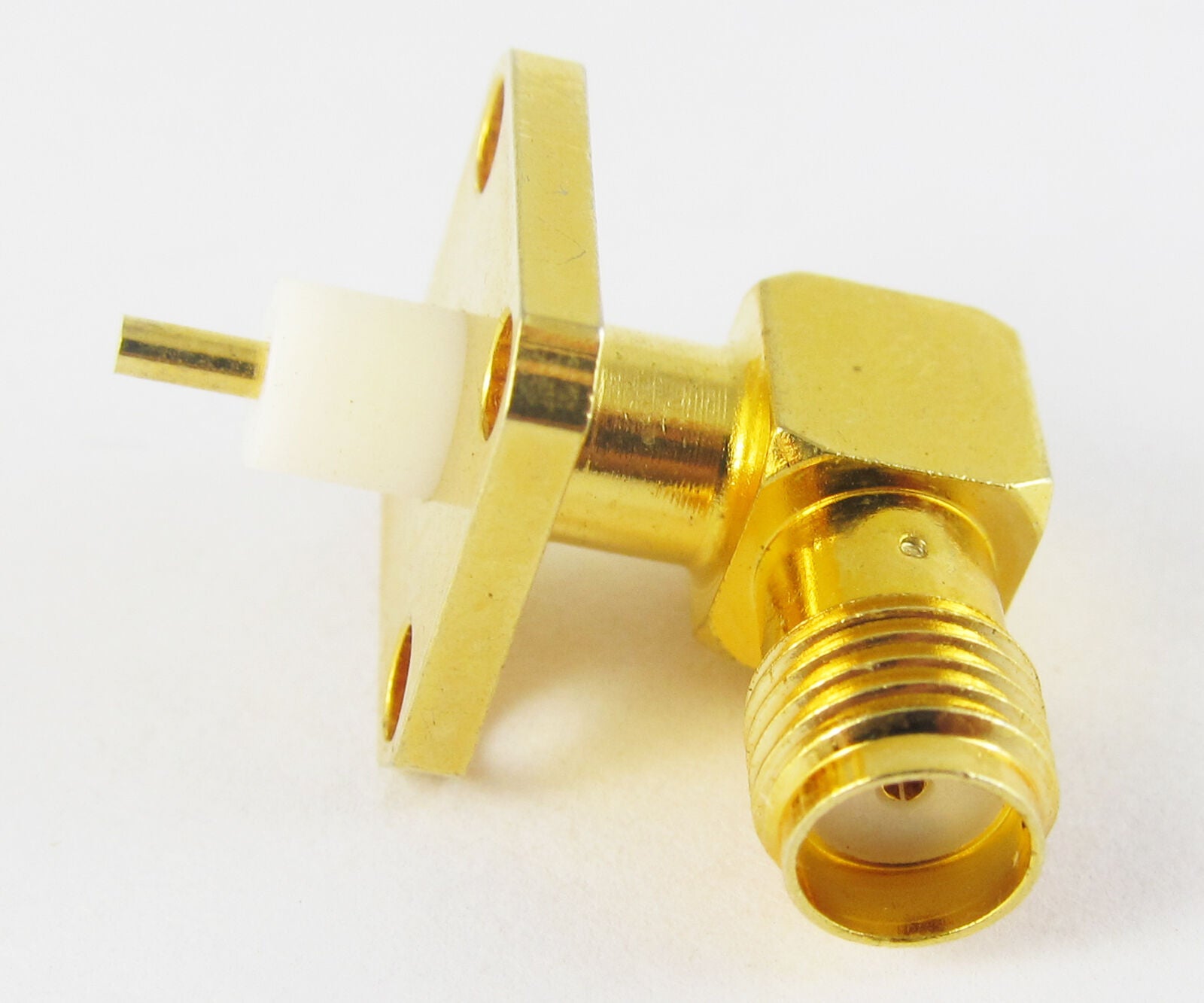 10pcs SMA Female Jack Right Angle R/A PCB Receptacle Solder Connector 4 Poles