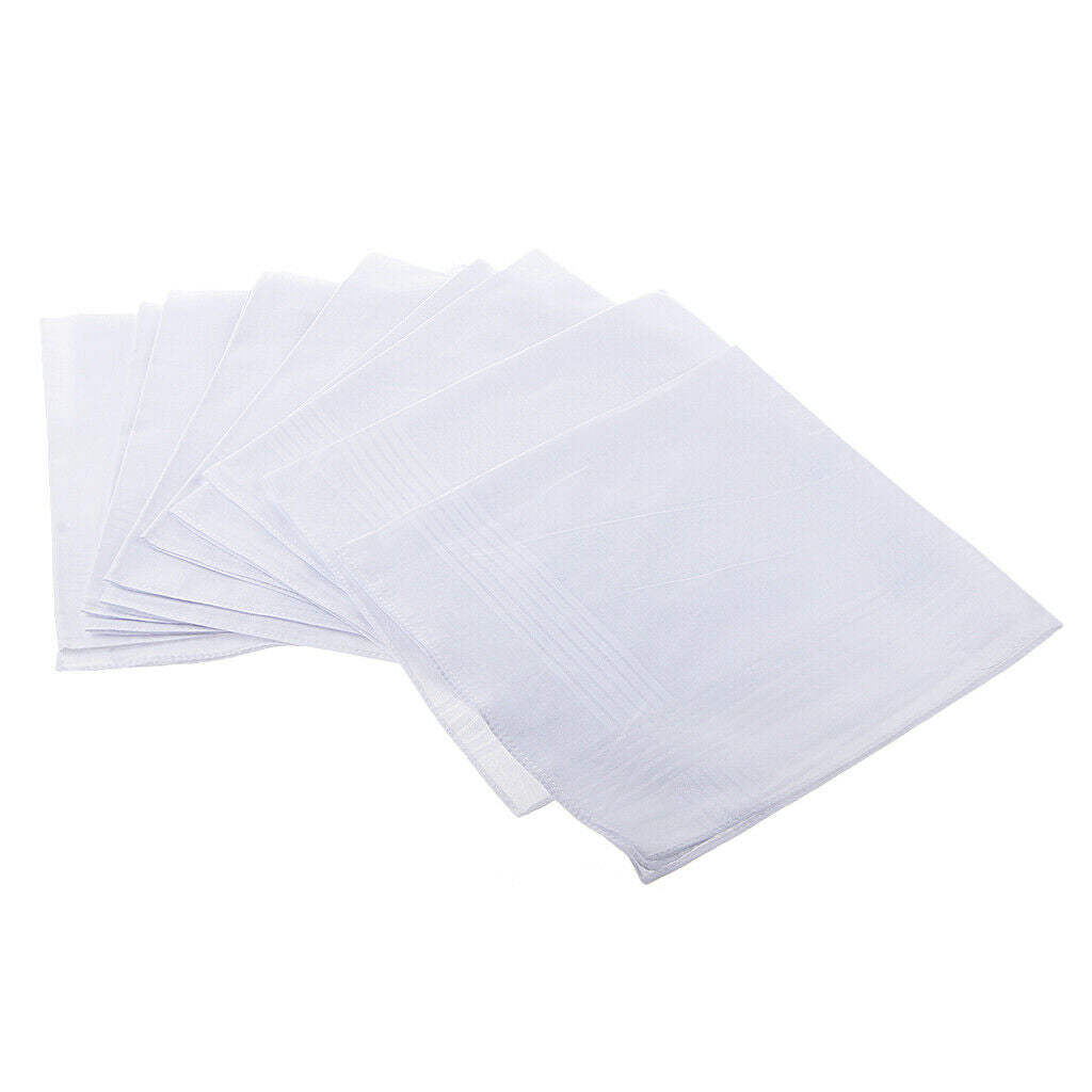 24x Fashion Solid Men's Large Handkerchiefs Wedding Groom's Hankies Towels