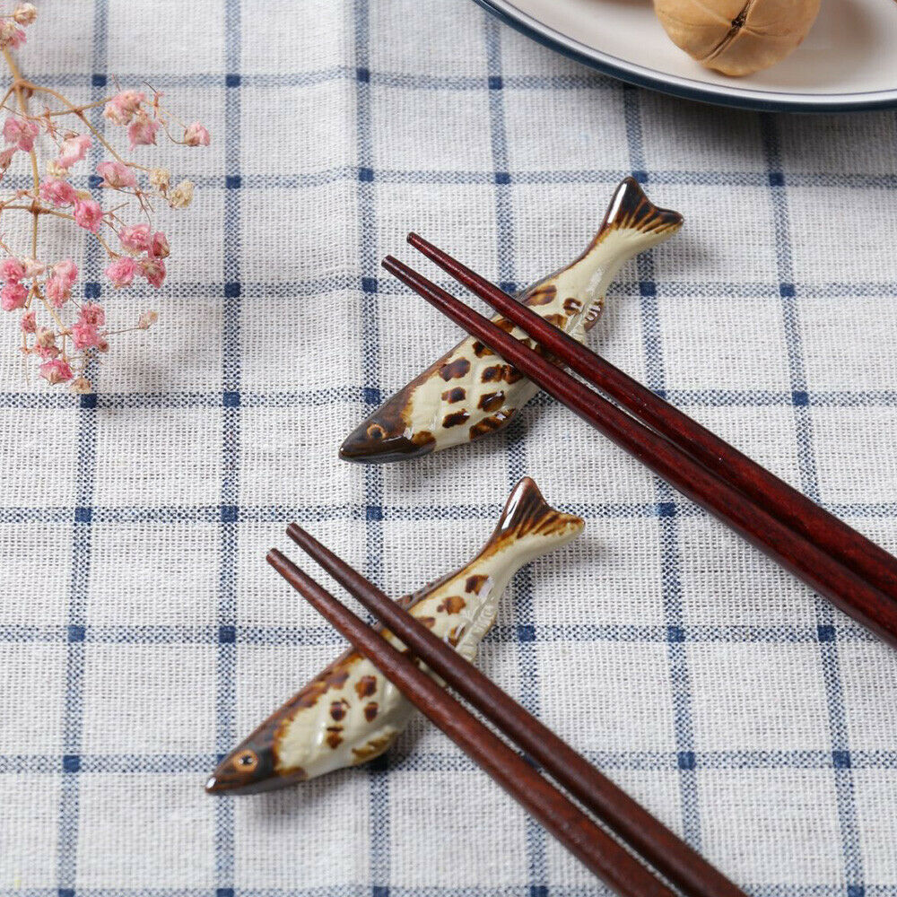 Japanese Chopstick Rest Saury Pen Holder Fork Stand Cutlery Tableware Home Decor