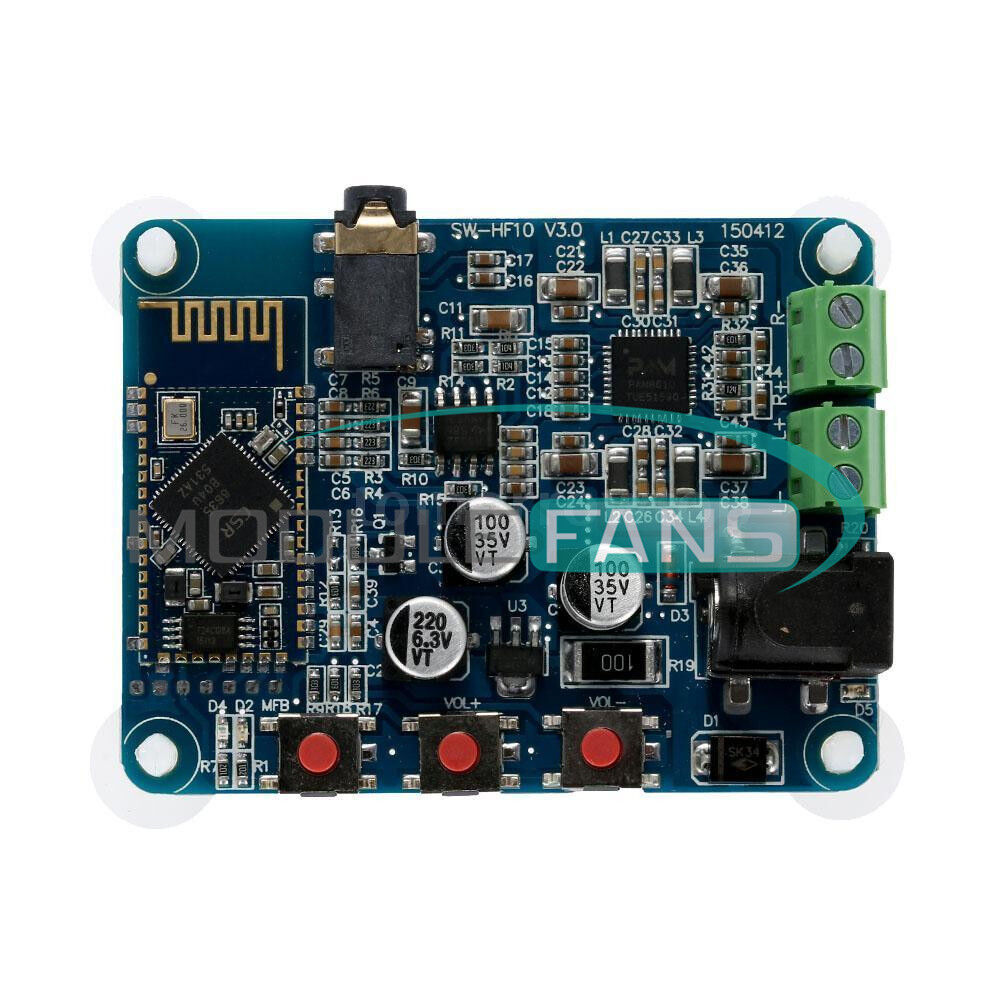 10W+10W 2X10W DC 12V Bluetooth 4.0 PAM8610 Audio Receiver Stereo Amplifier Board