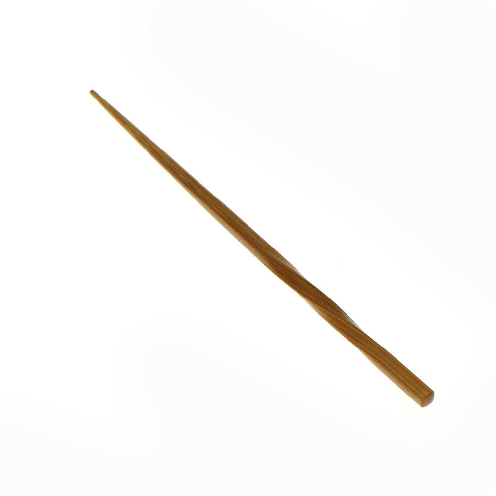 1 pair Natural Wavy Wood Chopsticks Chinese Chop Sticks Reusable Food Stic.l8