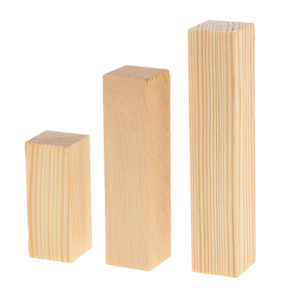 10Packs Balsa Wood Blocks Rods (50mm) Height for DIY Woodworking Modeling