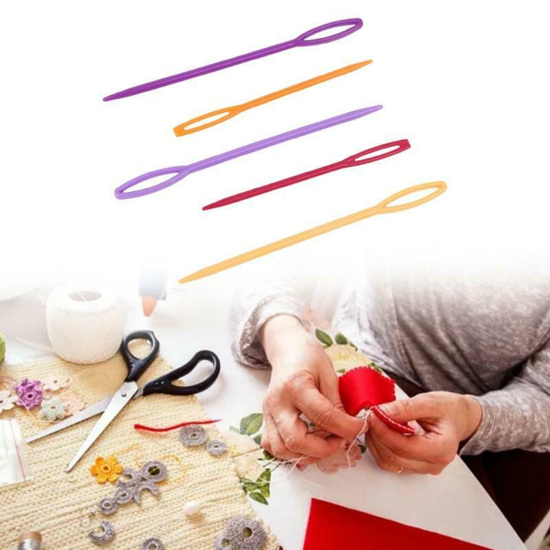 90 Pcs/Set 9cm/7cm/15cm Plastic Sewing Needles Crochet Hook DIY Sweater Weaving