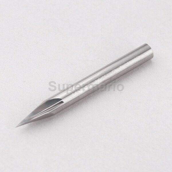 5x 1/8'' 2 Two Straight Flute Engraving Pyramid CNC Bit Router Endmill 30° 0.2mm