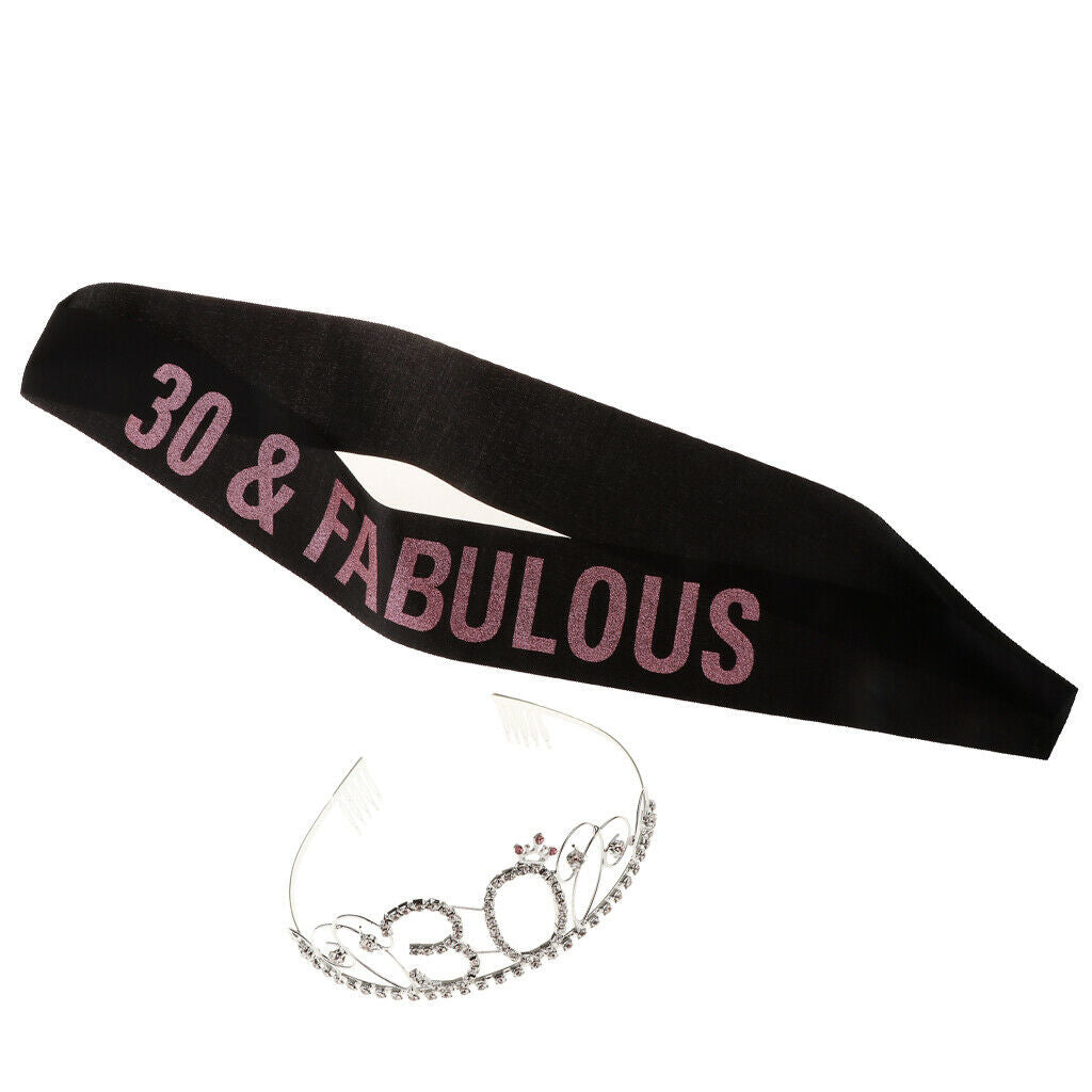 30th Anniversary Womens Tiara And Sash for 30th Celebrations