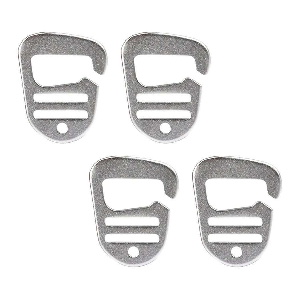 4pcs Aluminum Alloy G Strap Buckle Quick Tether Hooks