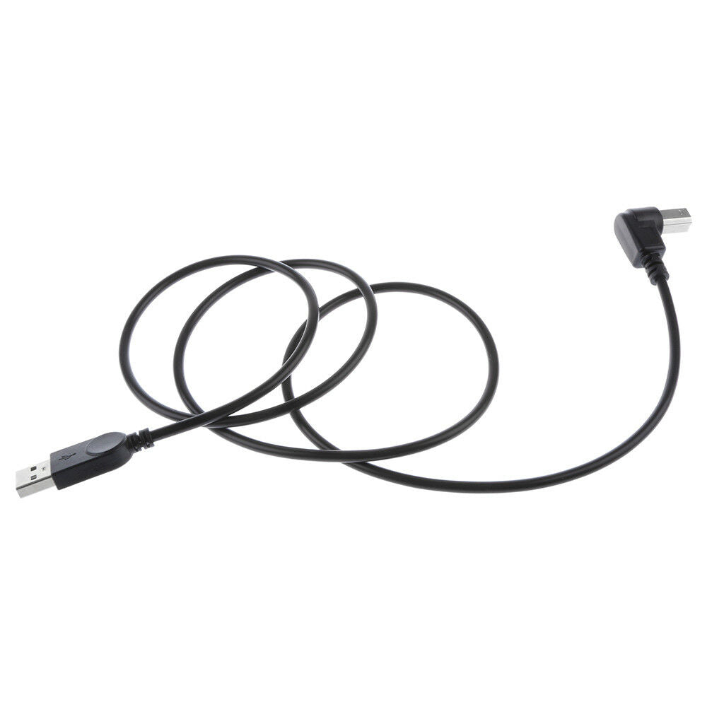 USB2.0 Male to Type B 90° Angle Extension Adapter Cables Bend upwards