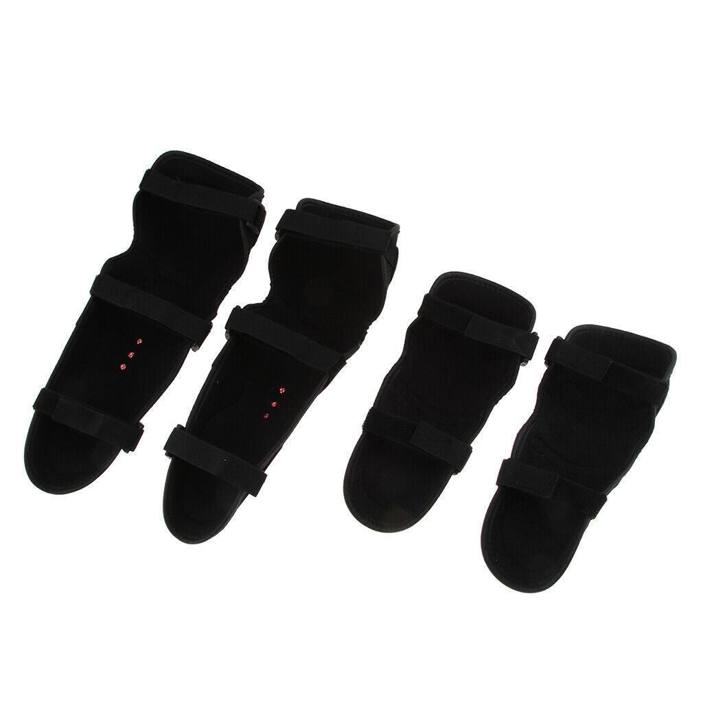 4Pieces Adults EVA Motorcycle ATV Motocross Elbow Knee Pads Shin Guards