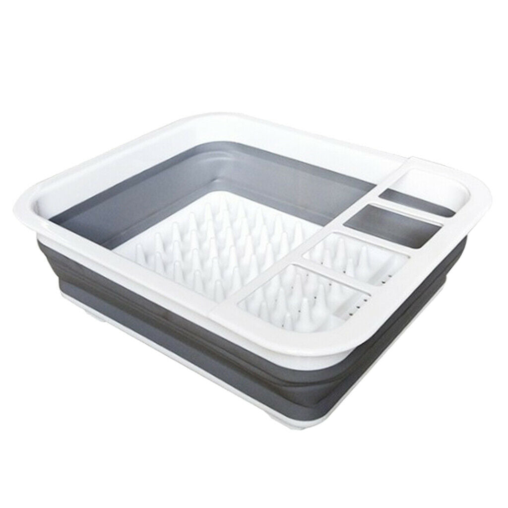 Sink Drain Basket Rack Basket Kitchen Organizer Shelf Adjustable Gray White