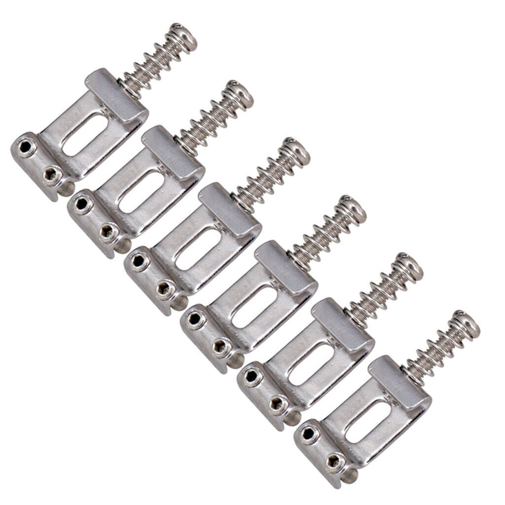 Set / 6pcs Guitar Bridge Saddles Spare Parts With Arm Lever 5mm Tremolo Vibrato