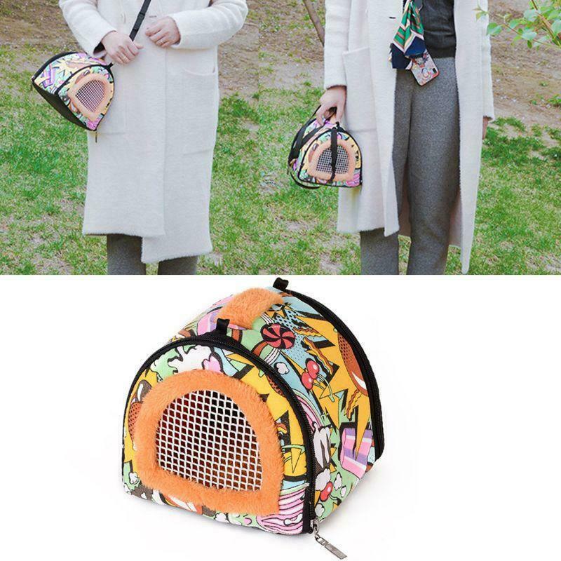 Portable Small Pet Travel Bag Hamster Carrier Breathable Outdoor Hedgehog Bag