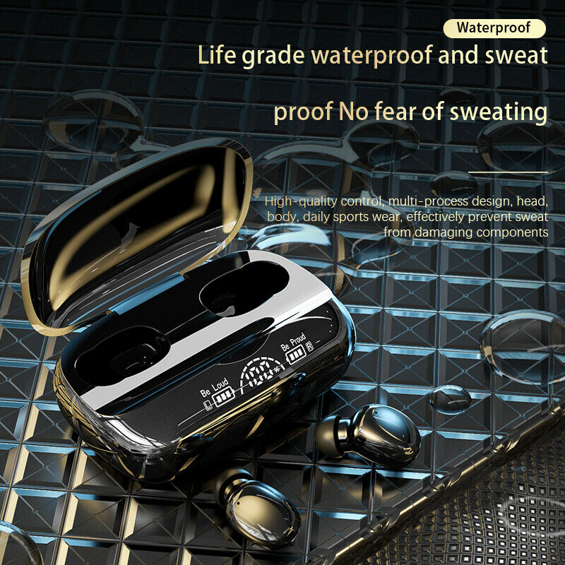 2000mah TWS Wireless Bluetooth Headphones Earphones in ear Power Bank Display
