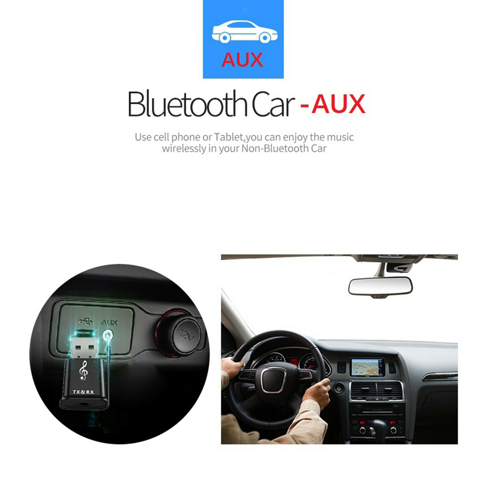 2021 Upgrade USB Bluetooth 5.0 Transmitter Receiver Audio Adapter Converter