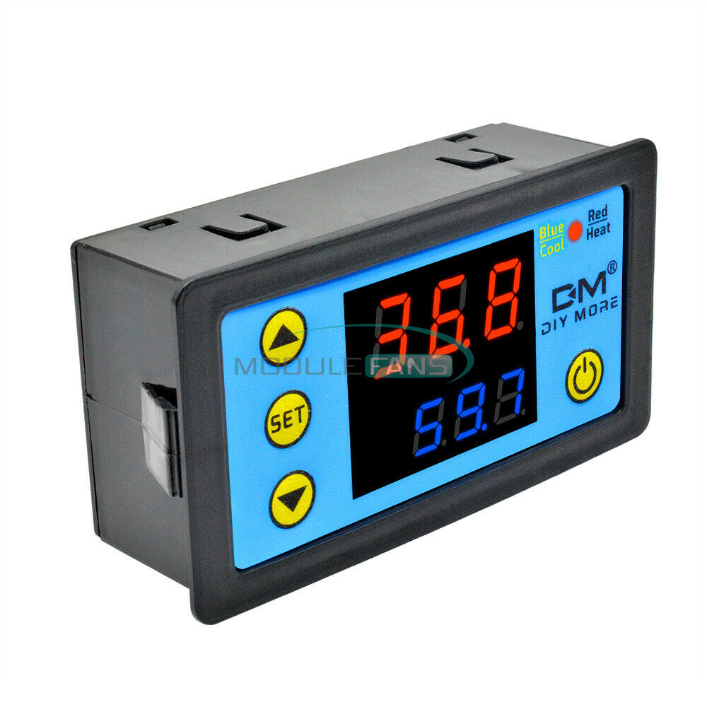 Red+Blue W3231 Dual Display LCD DC24V Digital Thermostat Temperature Controller