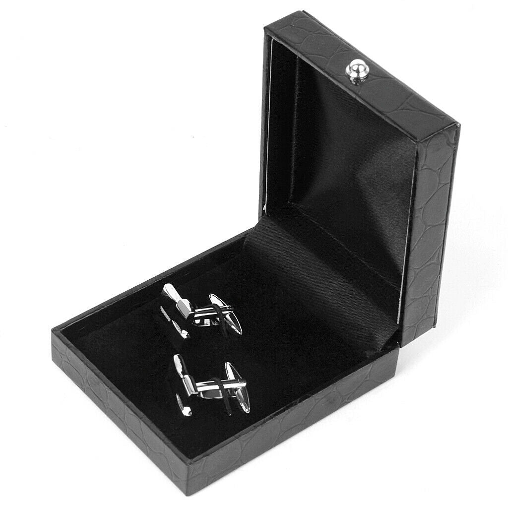 Black PU Leather Tie Clip