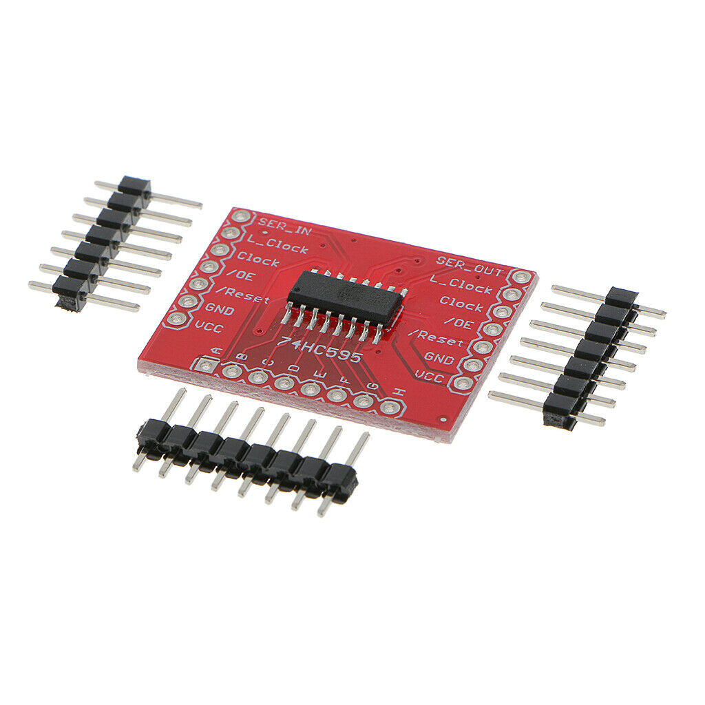 10X Plastic 74HC595 Register Module Board IC Standard 0.1" Spaced Headers