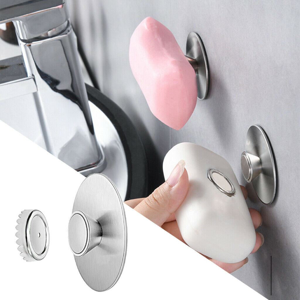 Bathroom Lavatory Magnetic Powerful Soap Dish Holder Hook Tool Soap Dish New
