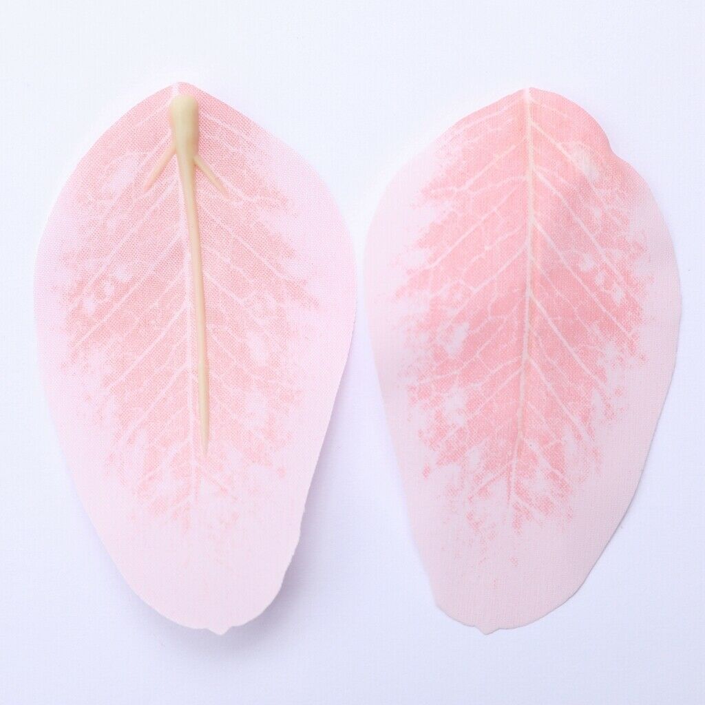 50x Artificial Peach Leaves Wreath Wedding Headwear Flower Decor DIY Crafts