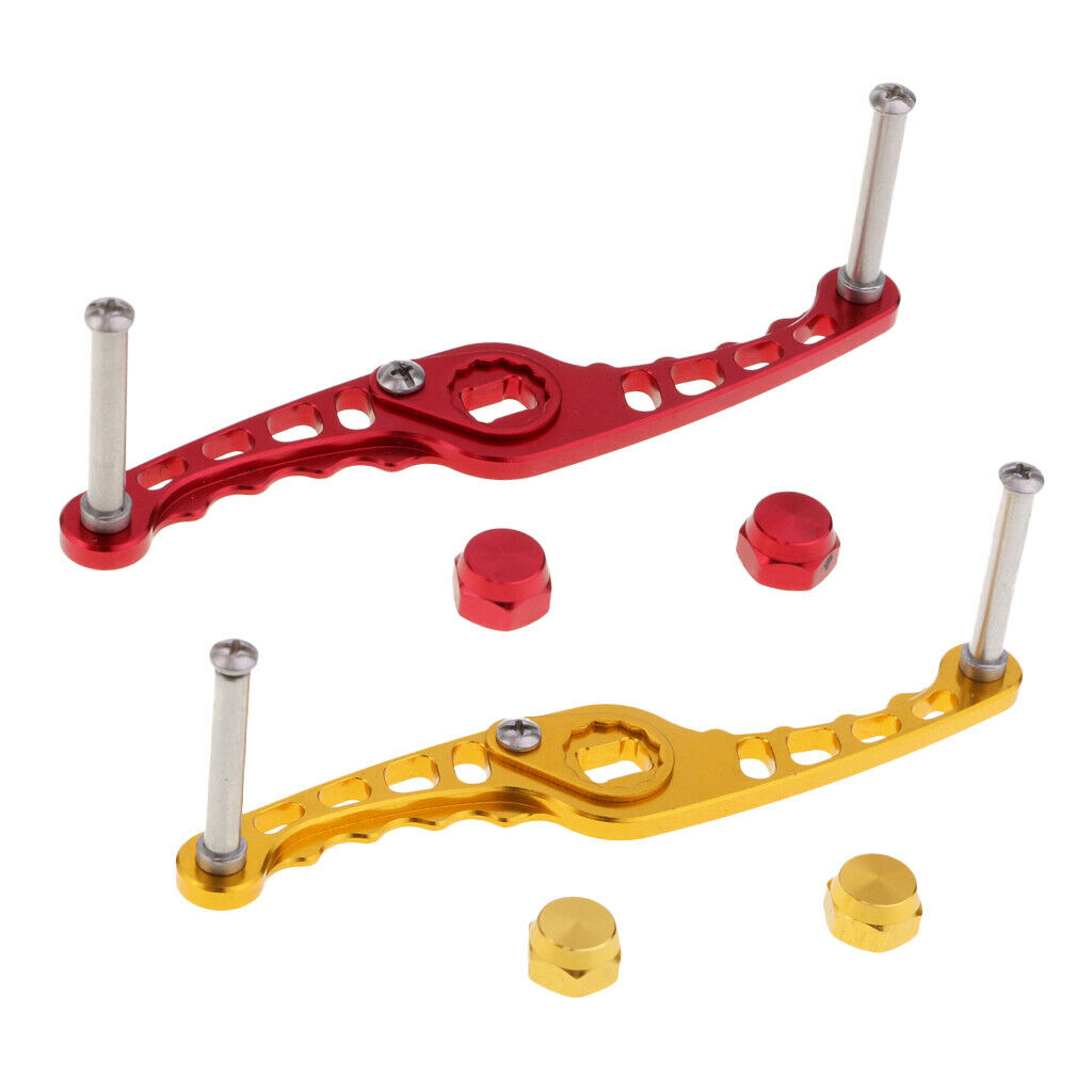2 Piece Aluminum Alloy Fishing Reel Handle with Accessories Parts