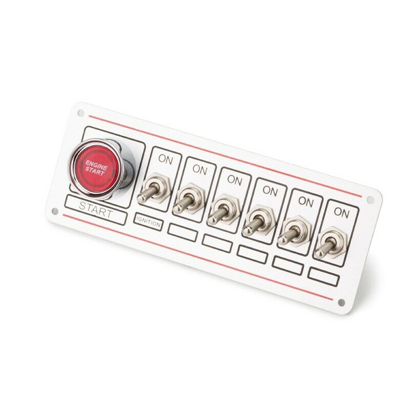 Universal Switch Panel for Racing Car Ignition Switch+6 Toggle  Off Switch EngT8