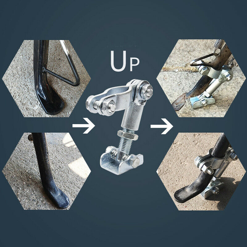 Universal Motorcycle Bikes Adjustable Side Stand Holder Foot Kick Stand Support