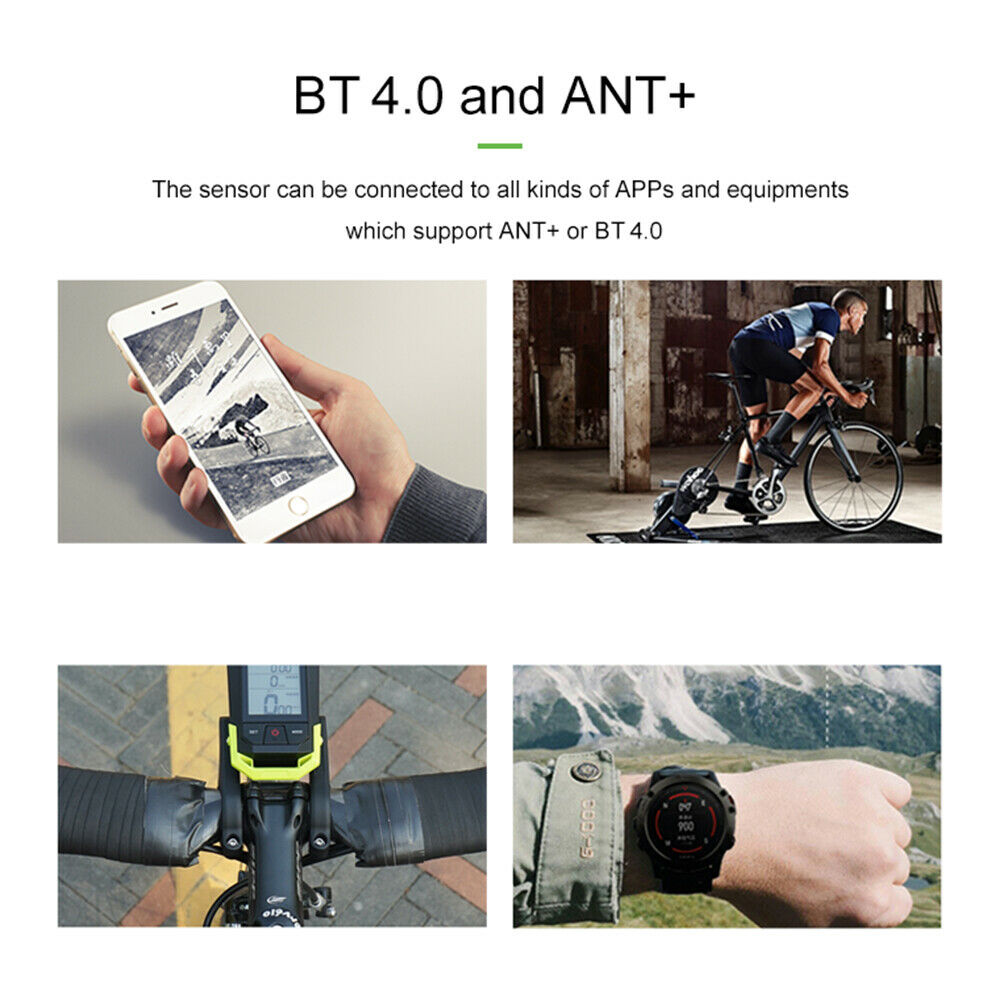 Bike Speed/Cadence Sensor 2-in-1 Sensor Wireless ANT+ BT Bike Speedometer UK TH