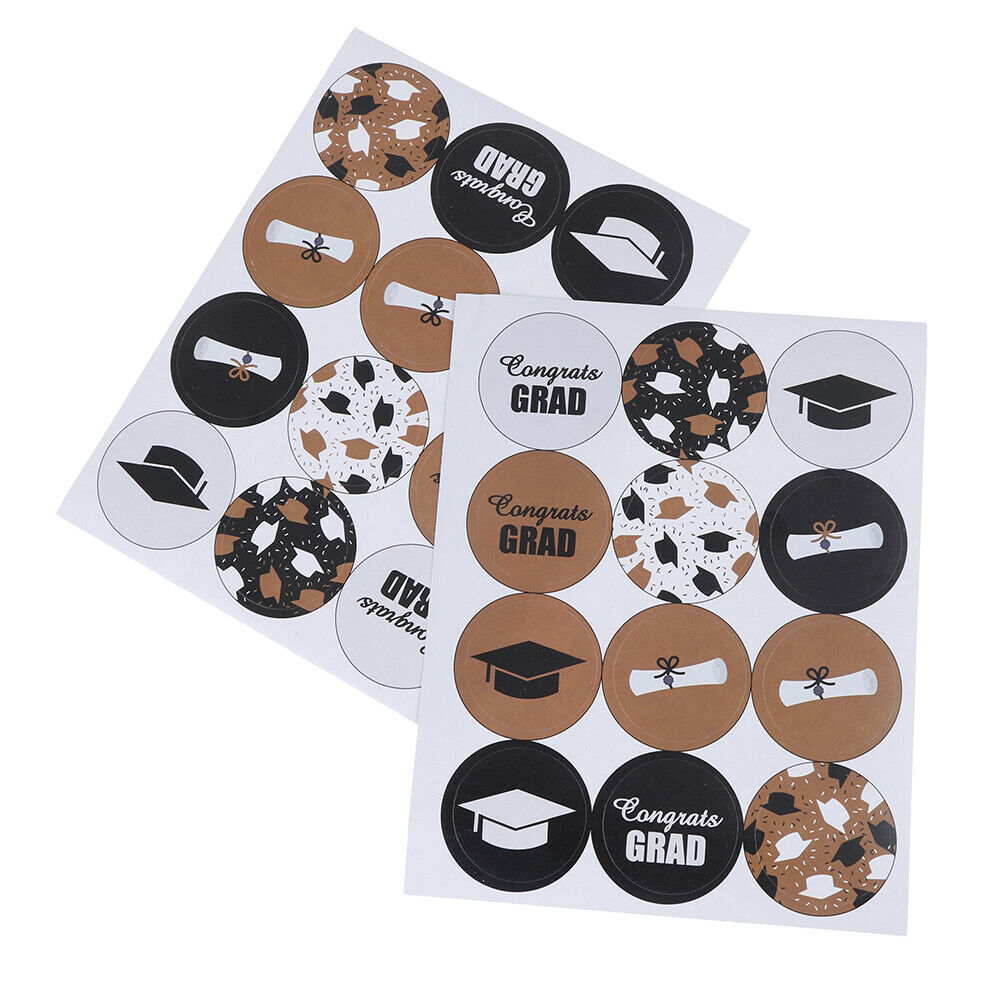 60pcs Graduation Sealing Stickers Paper Labels for DIY Gifts Packaging De.l8