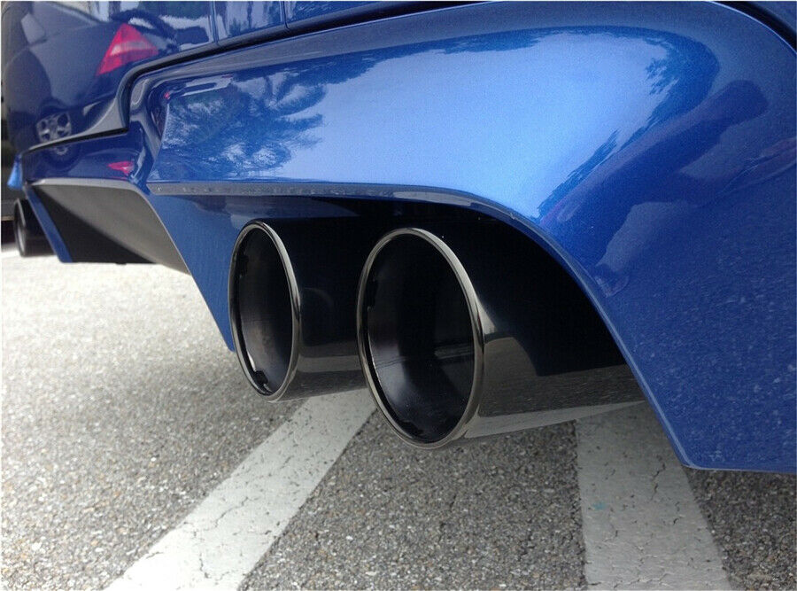 Car Muffler Tip Exhaust Pipe Stainless Steel Baking Paint Black Fit 2.3 - 2.5''
