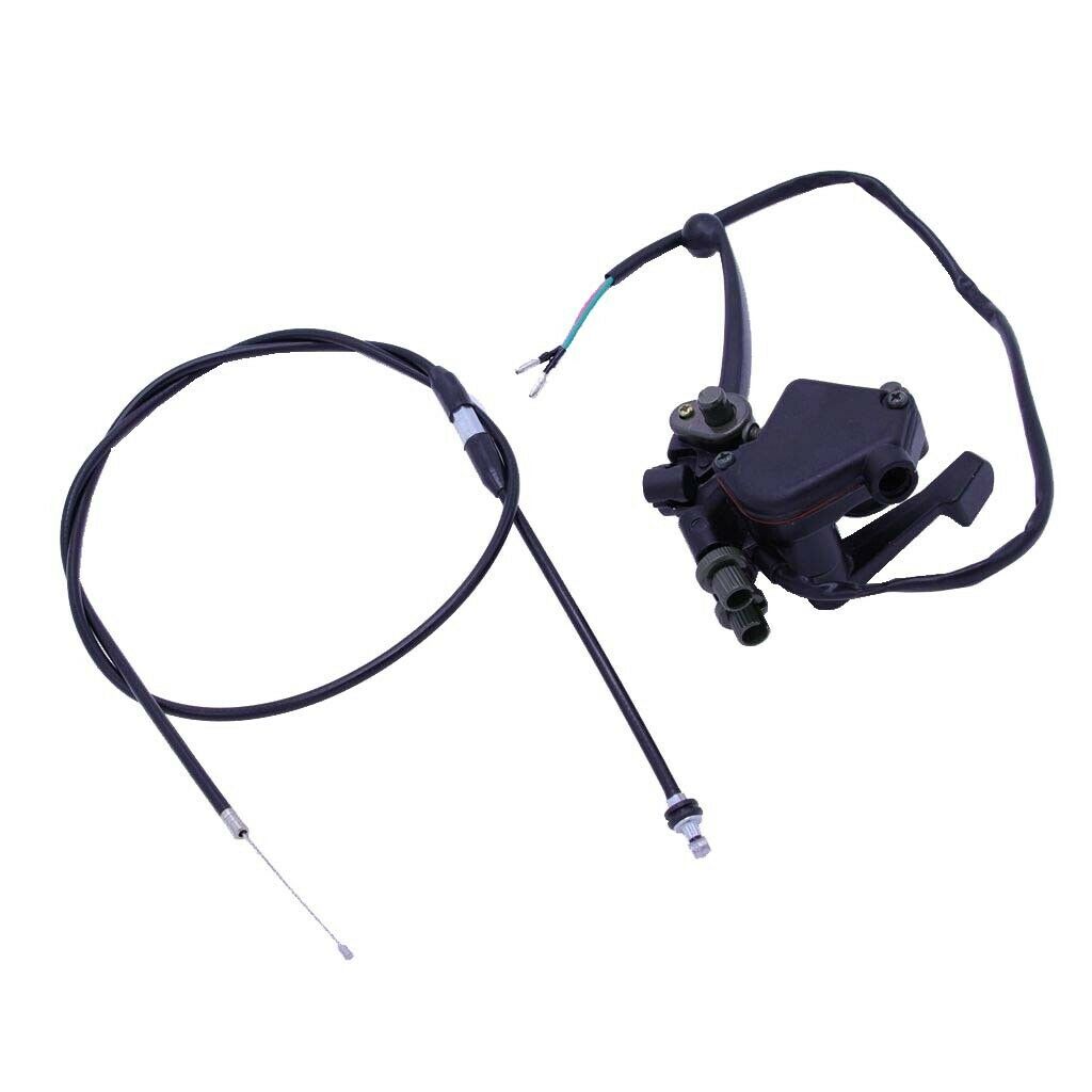 1x Aluminum Thumb Throttle Cable Comp Dual Brake Lever for 50cc 90cc 150cc